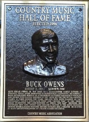 Buck Owens Hall of Fame Plaque